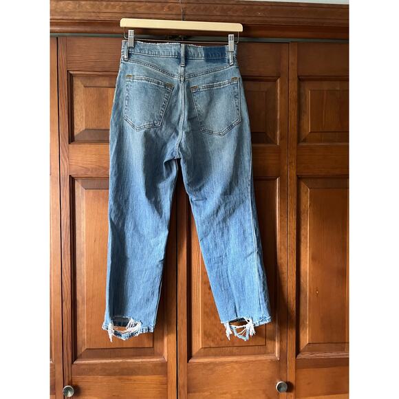 Abercrombie & Fitch Women's The Ankle Straight Ultra High Rise Jeans Blue 27/4XS - Picture 4 of 9